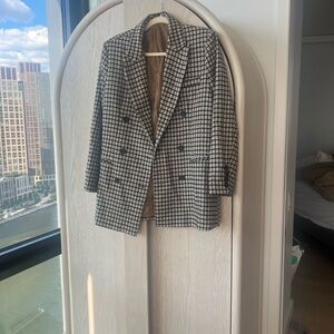 Black and White Checkered Blazer